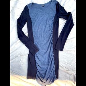 Express sweater dress size small grey black womens